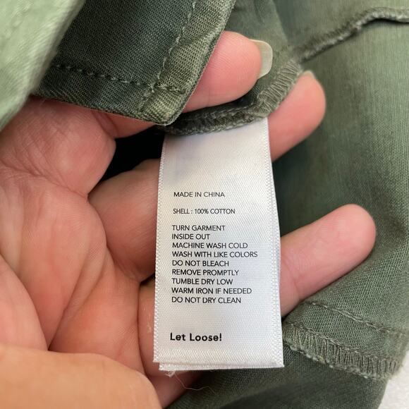 Kate Spade Saturday Moto Military Army Green Full Zip Vest Size XS - Picture 6 of 10